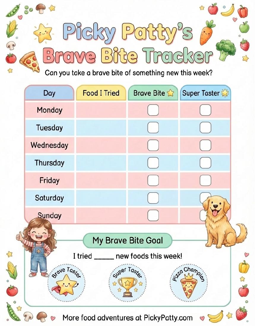 Preview of the Brave Bite Tracker printable